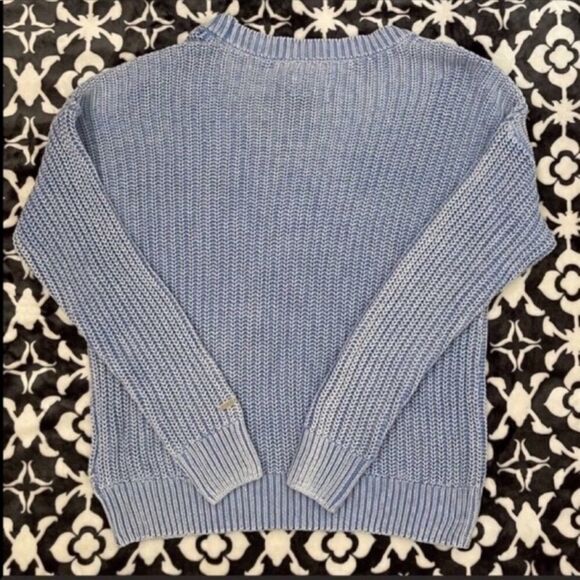 Pink Victoria’s Secret Fishermen V-Neck Sweater - Picture 5 of 6